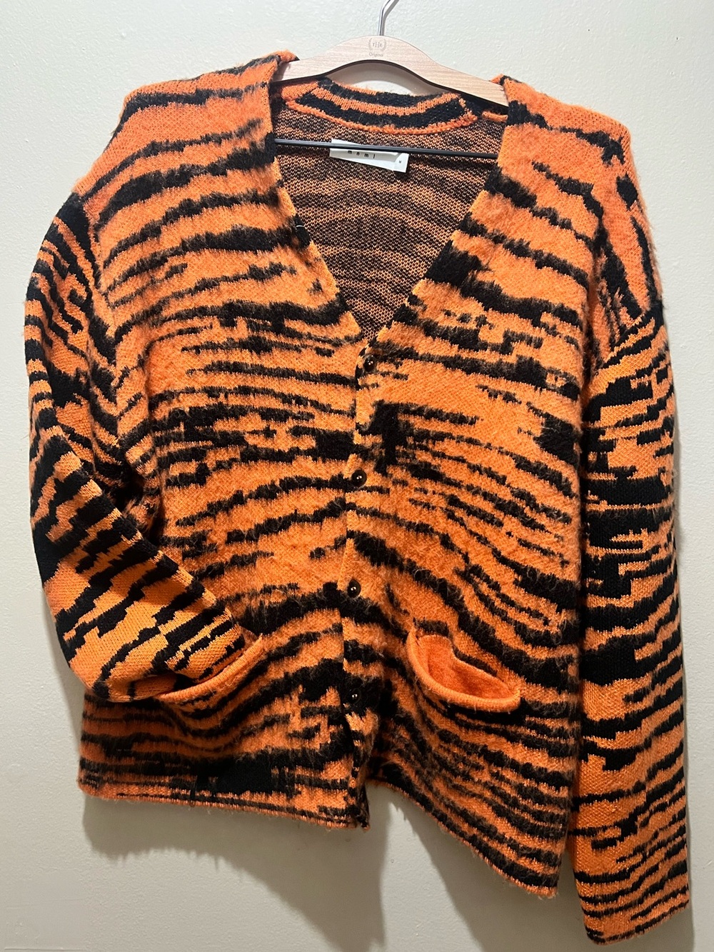 MNML Men's Mohair Cardigan Sweater Size M